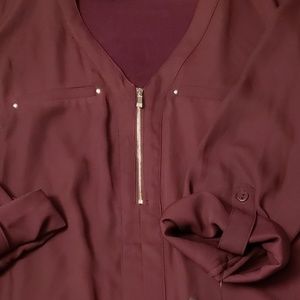 Fortune + Ivy Tops - Zipper detail blouse Fortune + Ivy Tops - Zipper detail blouse